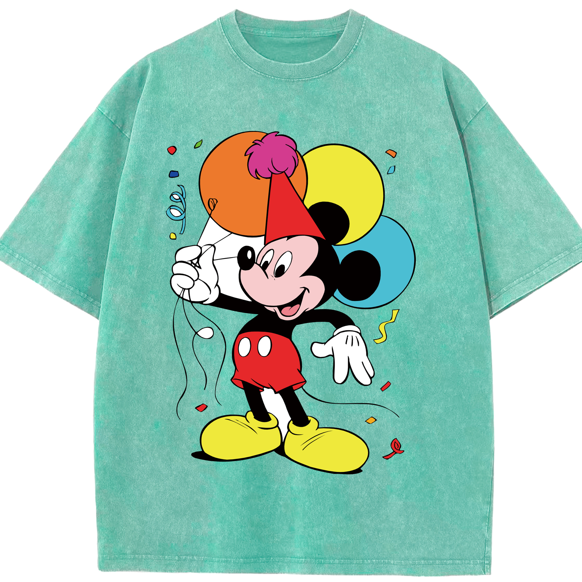 （画像用） ミッキーマウス Mickey Mouse 綿100% ヴィンテージ風 半袖Tシャツ（フロントプリント）